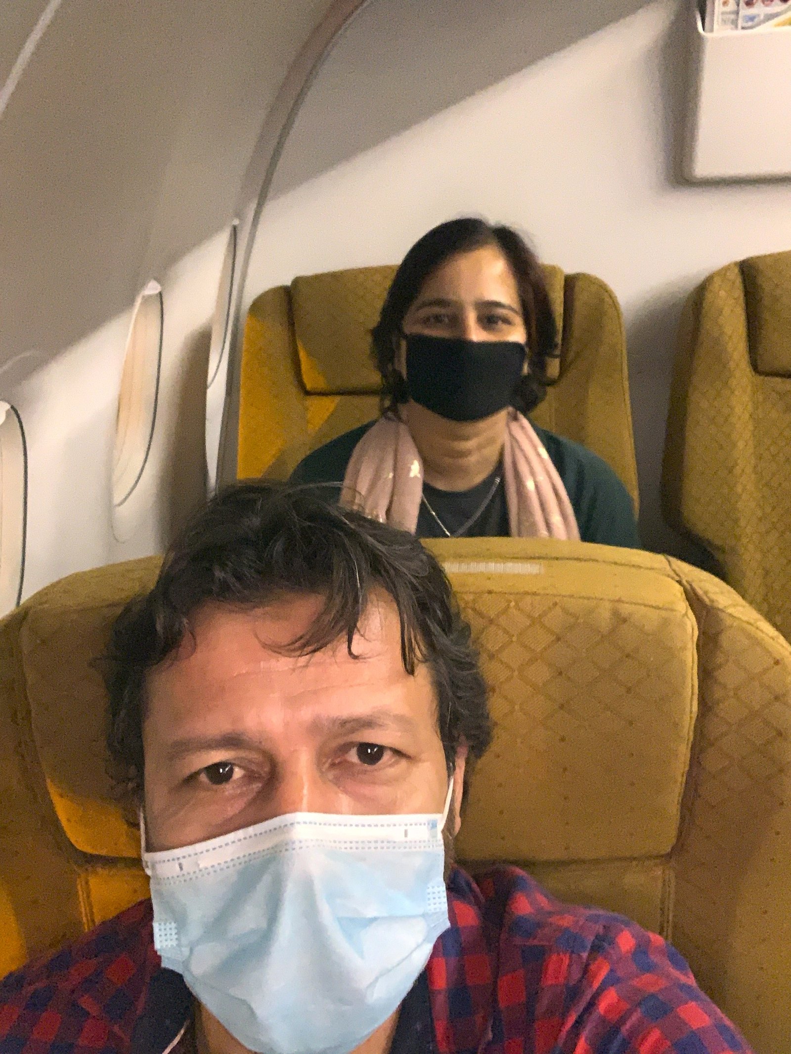 Aircraft picture while coming back during COVID - Manu and Tik