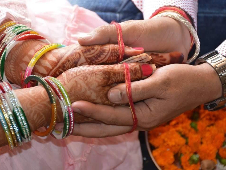 Marriage hands picture - Manu and Tik